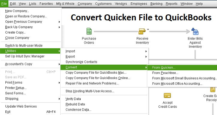 convert quicken file to quickbooks : Utilities Method