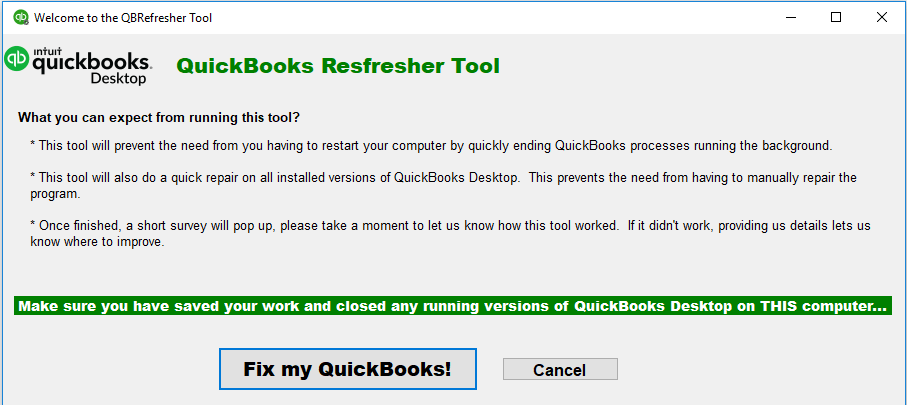 QuickBooks Refresh Tool - QuickBooks Error 6189 816